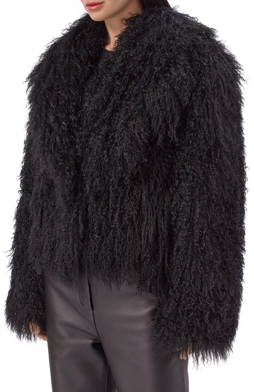 Шуба из ламы Sasha Kim SK-00001885 Чёрный  SK-00001885 Фото 3