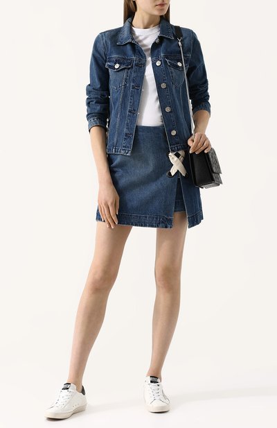 Джинсовая мини-юбка с потертостями и шнуровкой 3X1, арт. WSME10866/DITA S, фото 2