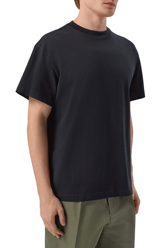 Хлопковая футболка Jil Sander J47GC0001/JTN254_ Чёрный  J47GC0001/JTN254_ Фото 3