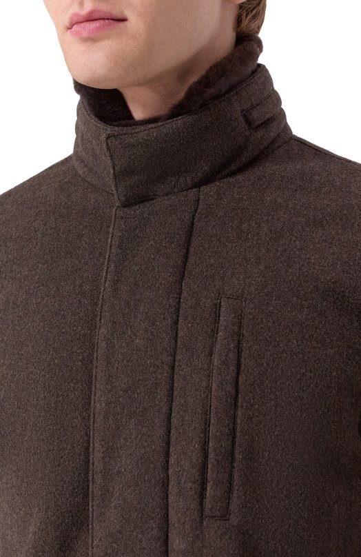 Куртка с воротником из бобра Andrea Campagna M0D/C0NN0R/052592GQ_SET Коричневый  M0D/C0NN0R/052592GQ_SET Фото 5