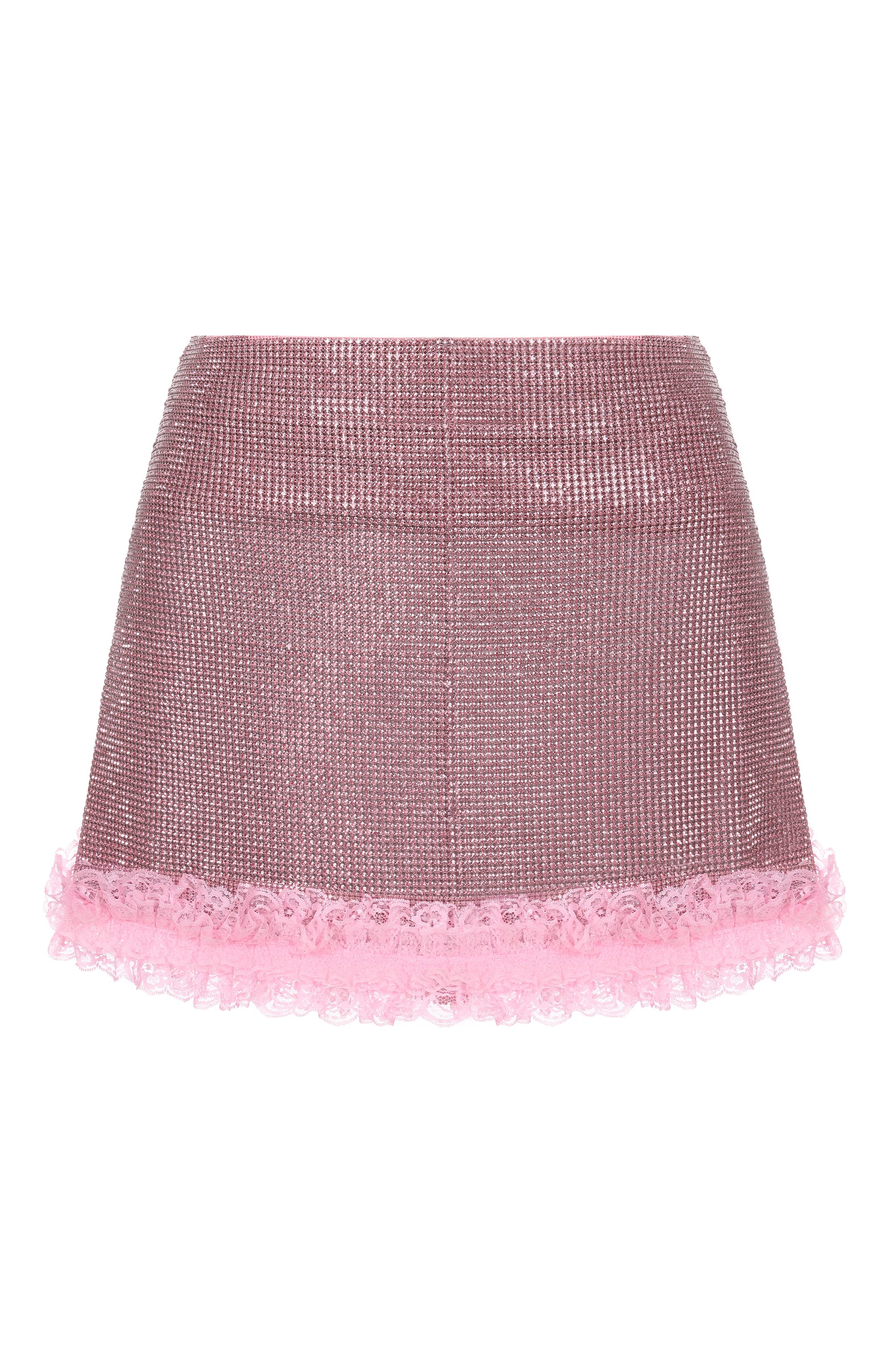 Юбка с отделкой стразами SELF-PORTRAIT, арт. SS25CK016SKAP, фото 1