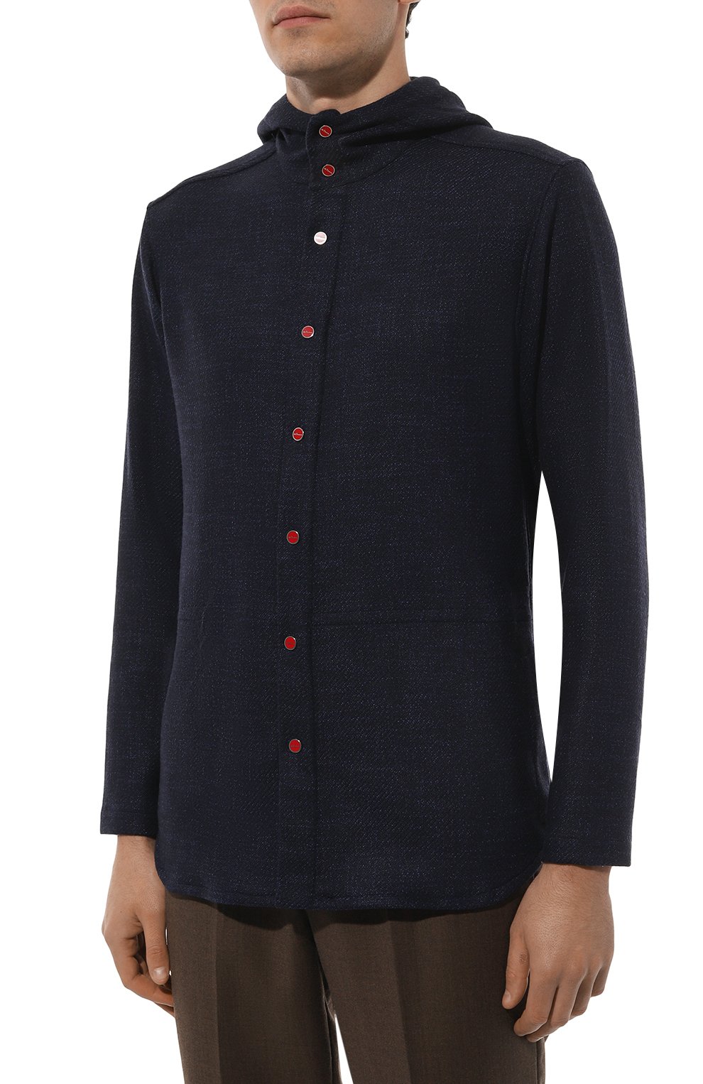 Рубашка из шерсти и шелка KITON, арт. UMCPETEK0170E04, фото 3