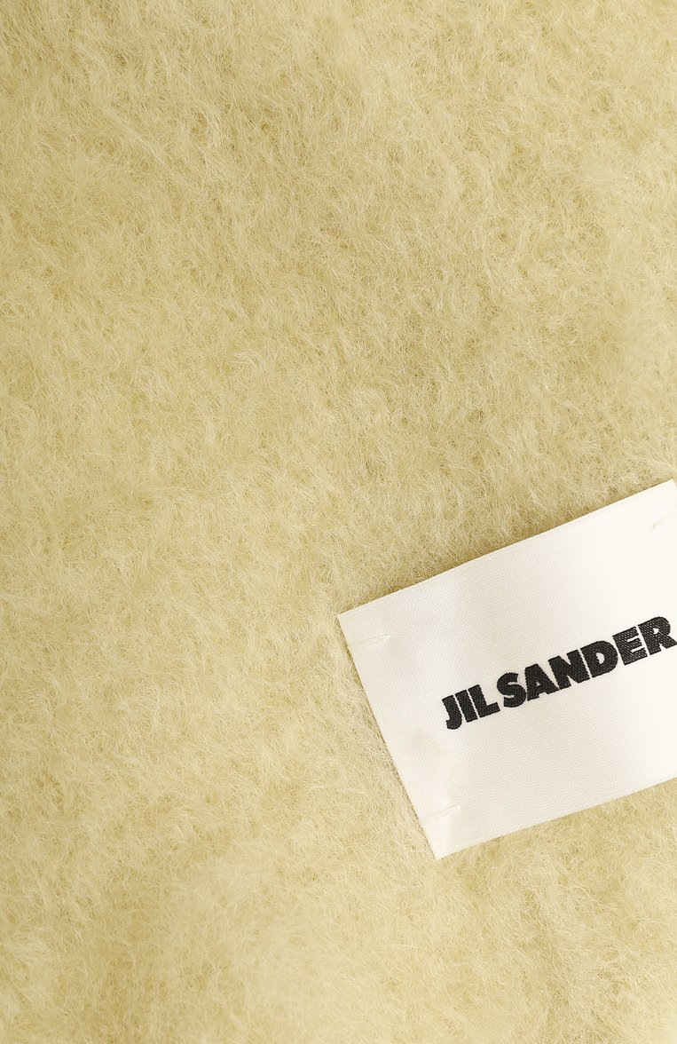 Женский шерстяной шарф JIL SANDER  цвета, арт. J52TE0006/J40041 | Фото 3 (Материал: Шерсть, Текстиль; Нос: Не проставлено)