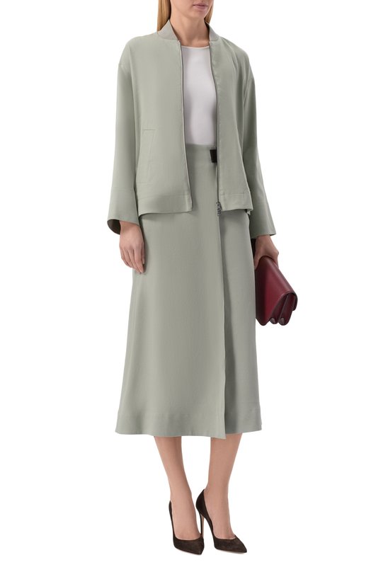 Куртка изо льна и вискозы Lorena Antoniazzi P2640CP80C/3347 Хаки  P2640CP80C/3347 Фото 2