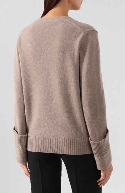 Шерстяной кардиган VICTORIA BECKHAM светло-бежевого цвета по цене 85650 руб., арт. JU KNT 71015, фото 4 Шерстяной кардиган VICTORIA BECKHAM, арт. JU KNT 71015, фото 4