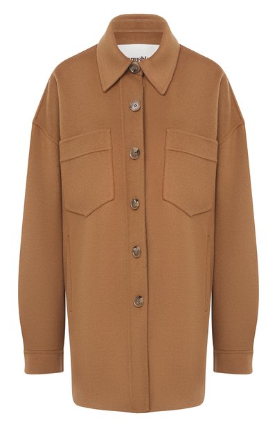 Куртка из шерсти и шелка NANUSHKA, арт. MARTIN_LIGHT BR0WN_D0UBLE SILK W00L BLEND, фото 1