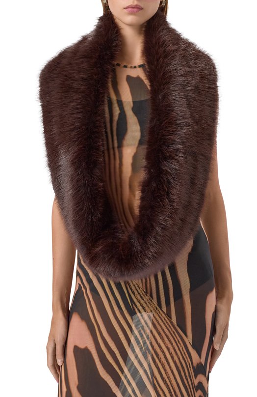 Шарф David Koma PF25DKSCARF Коричневый  PF25DKSCARF Фото 2