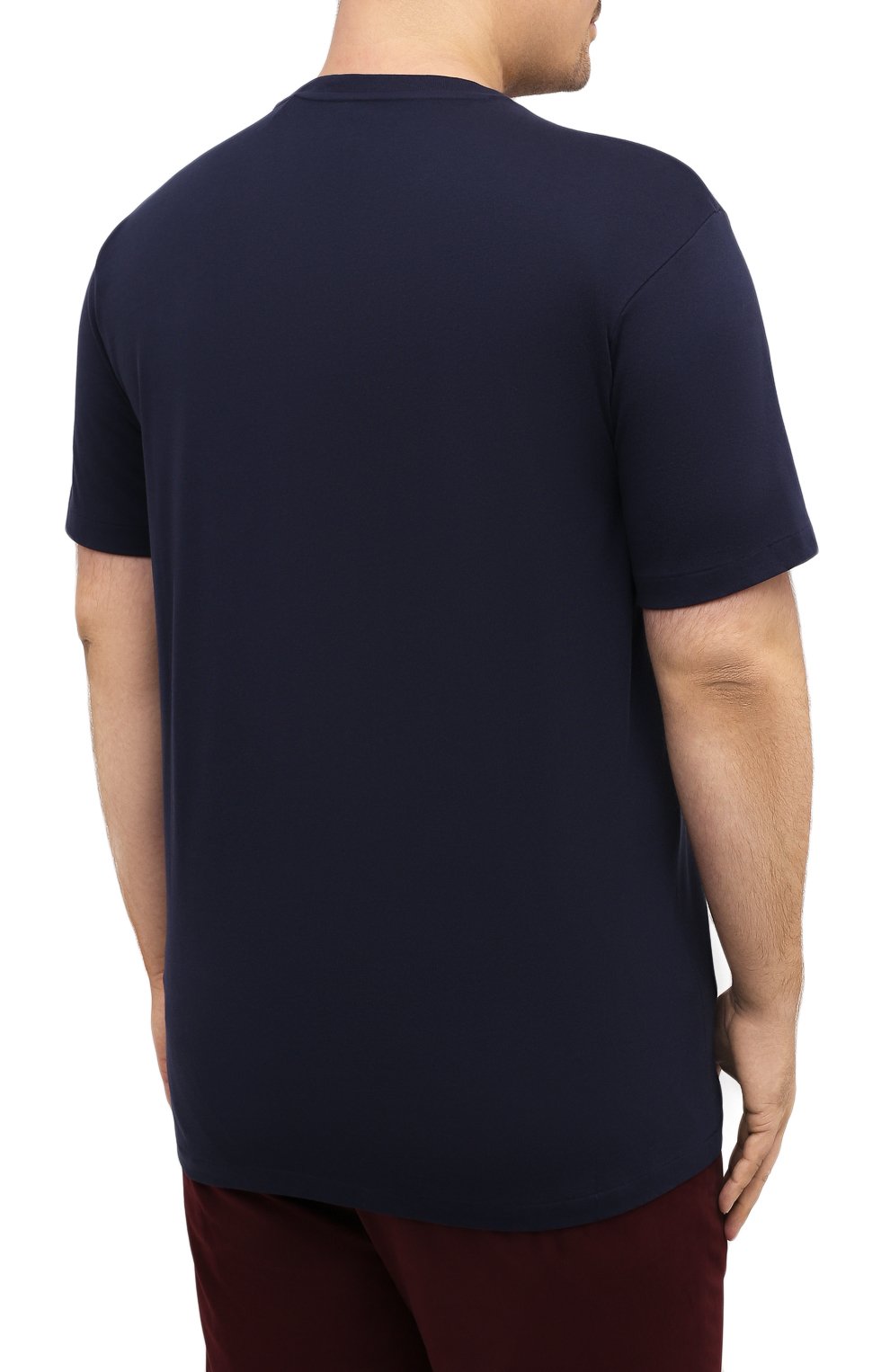 Хлопковая футболка POLO RALPH LAUREN синего цвета по цене 8195 руб., арт. 711548533/PRL BS, фото 4 Хлопковая футболка POLO RALPH LAUREN, арт. 711548533/PRL BS, фото 4