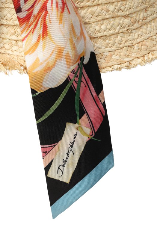 Шляпа из рафии Dolce & Gabbana FH672A/GDC8A Бежевый  FH672A/GDC8A Фото 3