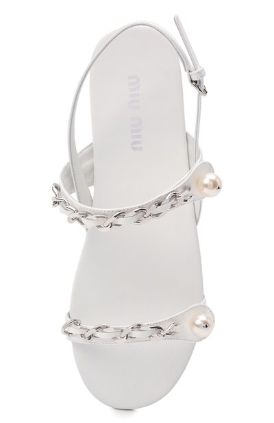 Кожаные сандалии MIU MIU, арт. 5X549D-3AQ7-F0009-005, фото 5