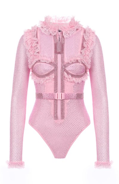 Женское боди с отделкой стразами SELF-PORTRAIT, арт. SS25CK022TP