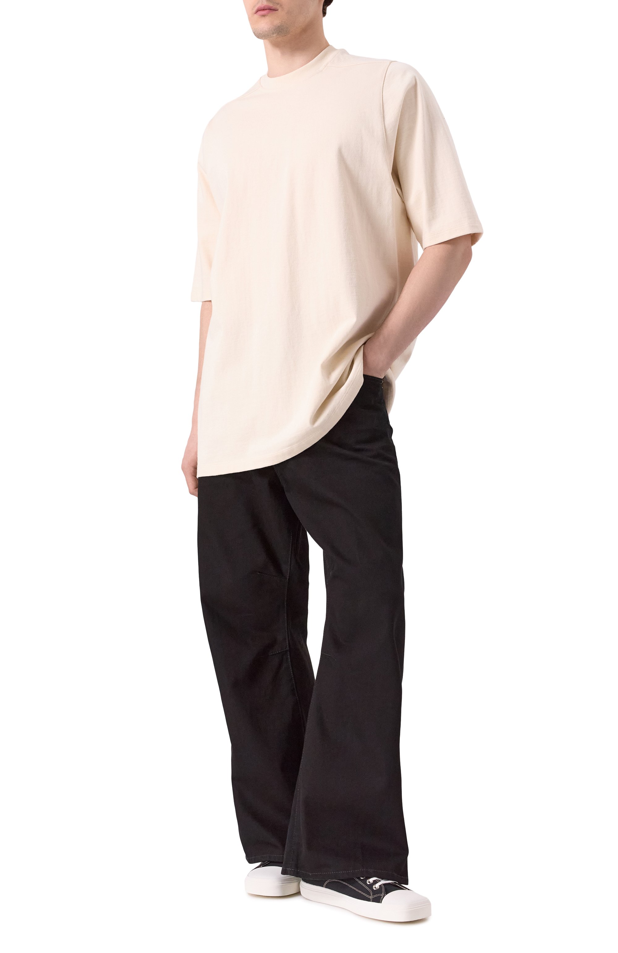 Хлопковая футболка RICK OWENS, арт. RU01E5249/BA, фото 2
