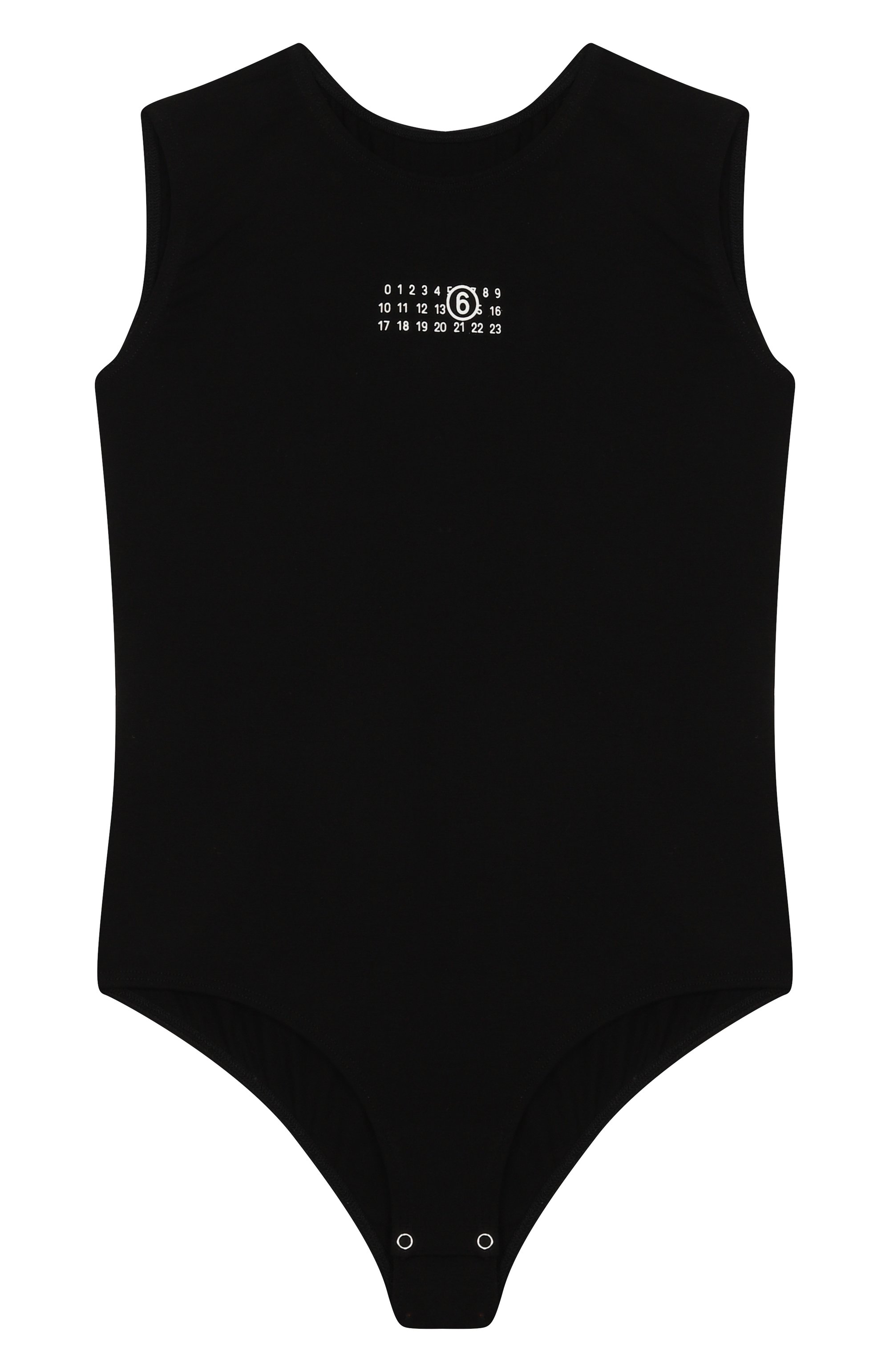 Боди из вискозы MM6 черного цвета по цене 13300 руб., арт. M60809/MM05M, фото 1 Боди из вискозы MM6, арт. M60809/MM05M, фото 1