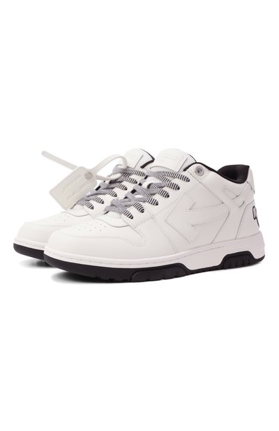 Мужские кожаные кеды out of office OFF-WHITE, арт. 0MIA189F25LEA006