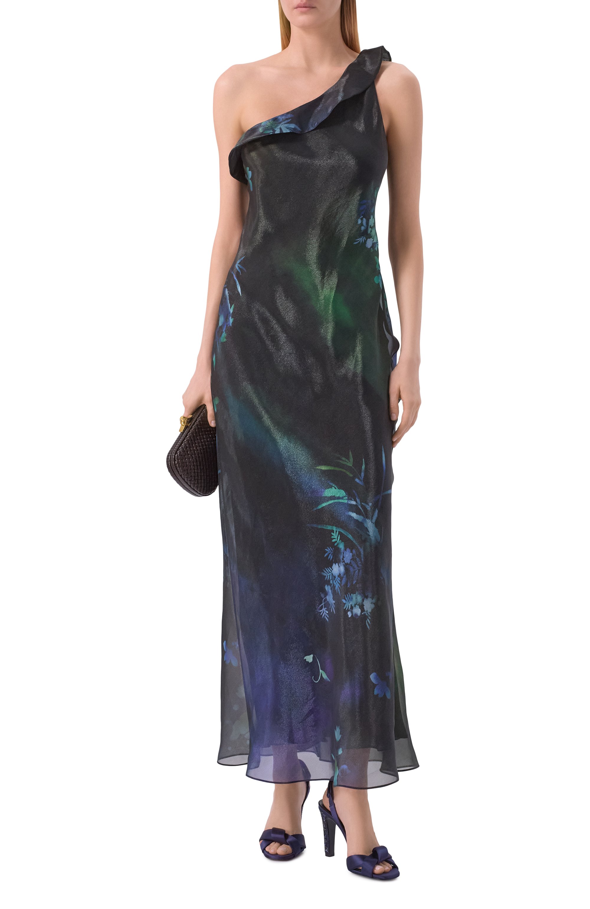 Текстильные босоножки GIORGIO ARMANI синего цвета по цене 139500 руб., арт. GW003850/AF28194, фото 3 Текстильные босоножки GIORGIO ARMANI, арт. GW003850/AF28194, фото 3