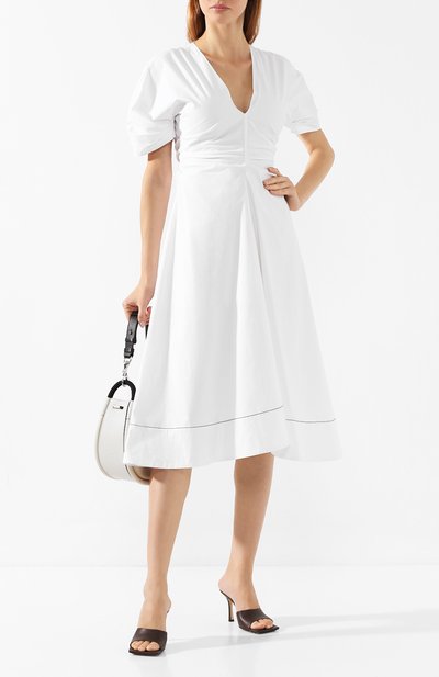 Хлопковое платье PROENZA SCHOULER белого цвета по цене 99500 руб., арт. R1933052-AC089, фото 2 Хлопковое платье PROENZA SCHOULER, арт. R1933052-AC089, фото 2