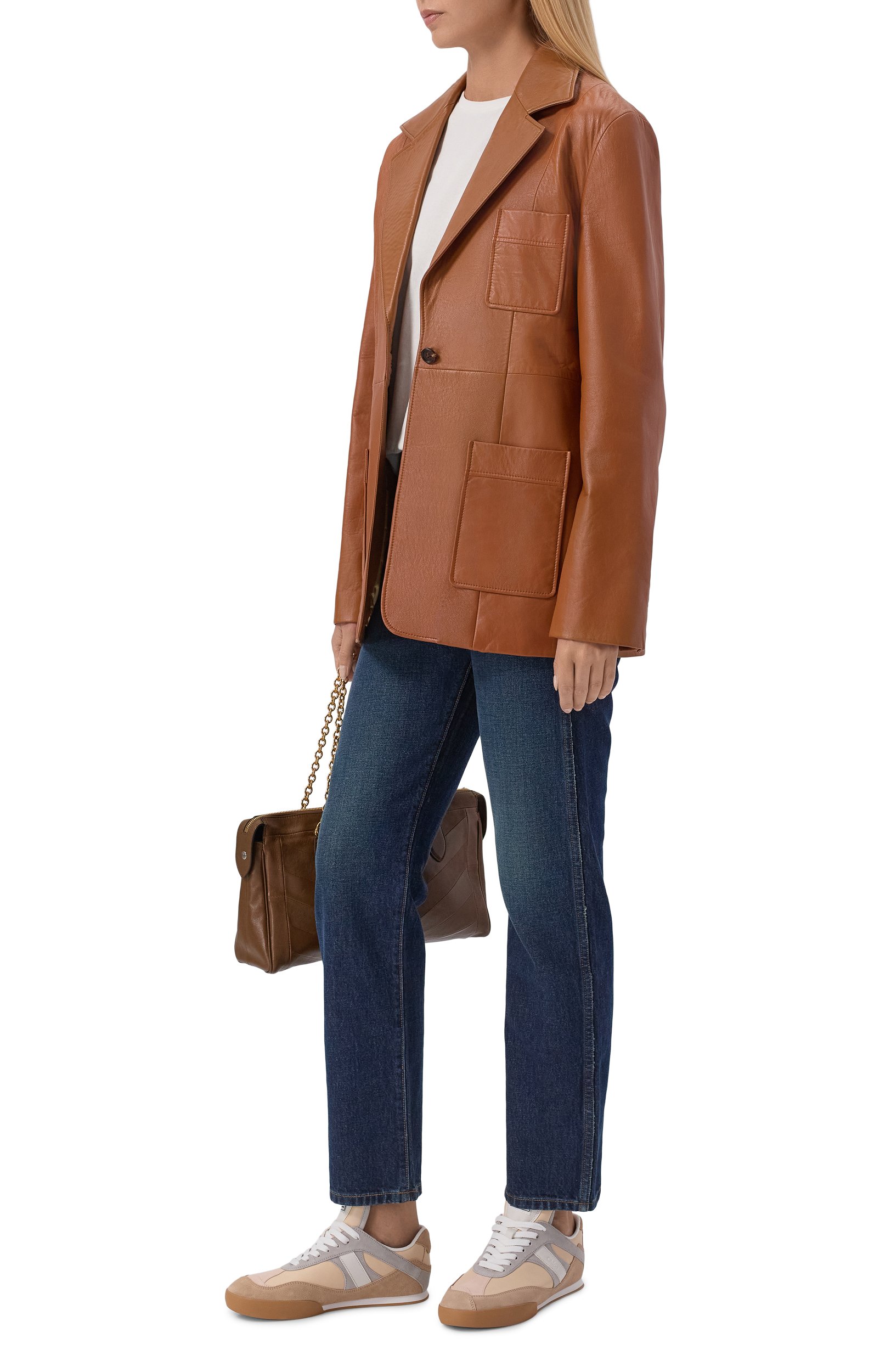 Кожаные кеды chloé kick CHLOÉ, арт. CH25W07IVE, фото 3