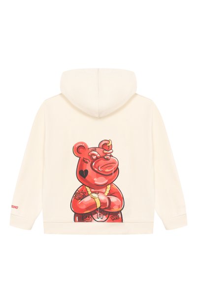 Хлопковое худи SPRAYGROUND, арт. SPY1517GIV0/PAINTED DIABL0 0VER H00DIE IV0RY, фото 2