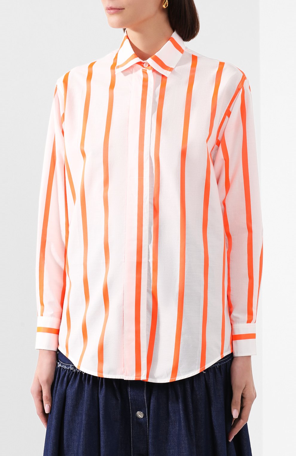 Хлопковая рубашка VICTORIA BECKHAM, арт. 1120WSH000642G, фото 3