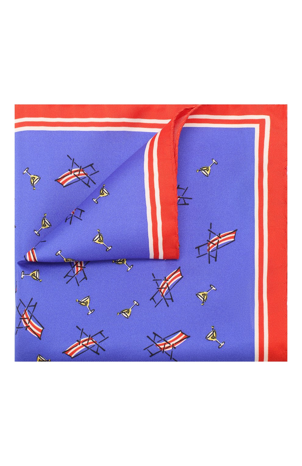 Шелковый платок DOLCE & GABBANA синего цвета по цене 15600 руб., арт. GR412E/G0T29, фото 1 Шелковый платок DOLCE & GABBANA, арт. GR412E/G0T29, фото 1