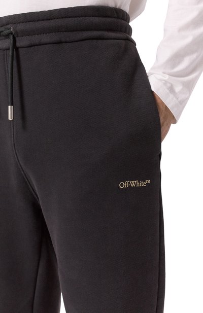 Хлопковые брюки OFF-WHITE черного цвета по цене 78600 руб., арт. 0MCH054S25FLE004, фото 5 Хлопковые брюки OFF-WHITE, арт. 0MCH054S25FLE004, фото 5