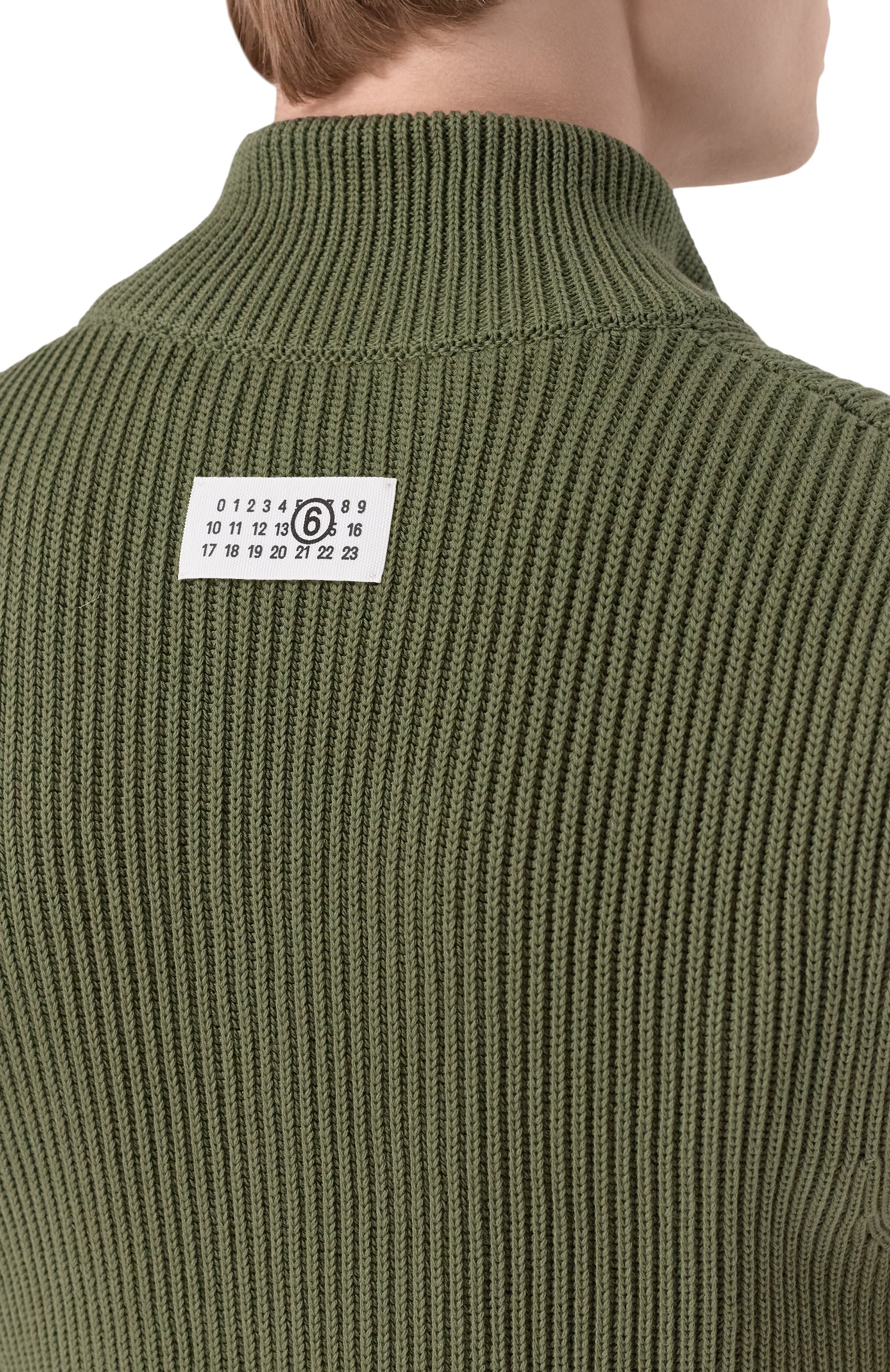 Хлопковый жилет MM6 хаки цвета по цене 69950 руб., арт. SH2FB0032/M13271, фото 5 Хлопковый жилет MM6, арт. SH2FB0032/M13271, фото 5