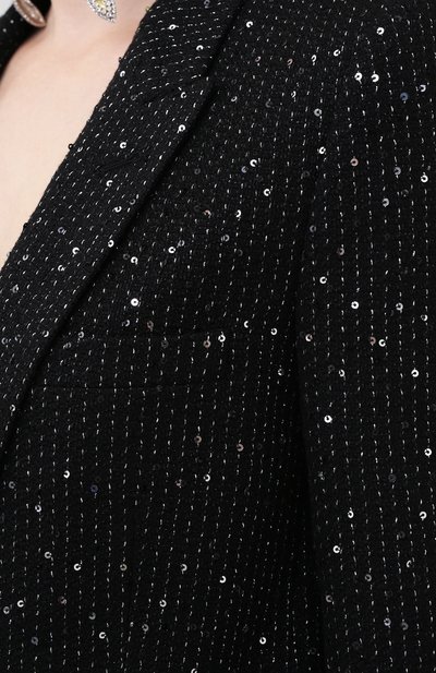 Жакет с пайетками SAINT LAURENT черного цвета по цене 346000 руб., арт. 517740/Y1A03, фото 5 Жакет с пайетками SAINT LAURENT, арт. 517740/Y1A03, фото 5