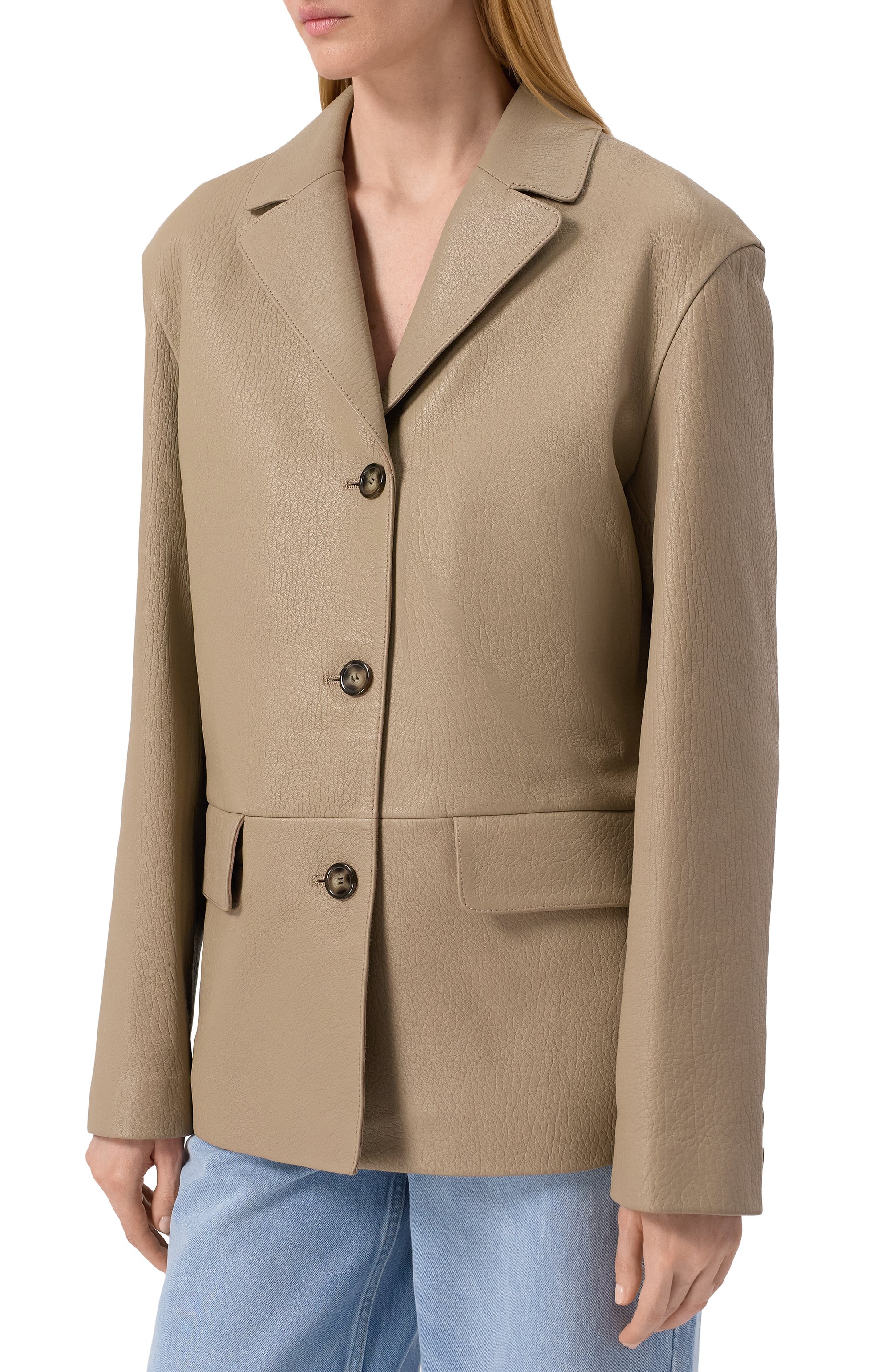 Кожаный жакет 12 STOREEZ, арт. 131388, фото 3