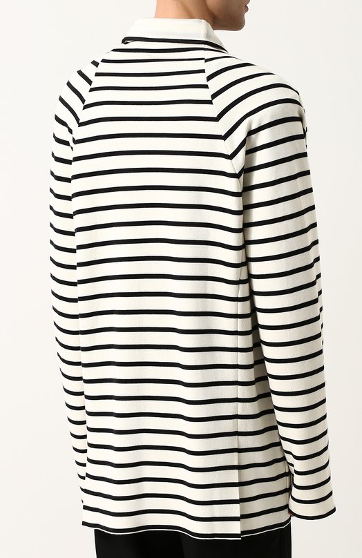 Кардиган свободного кроя из смеси шерсти и шелка с кашемиром Haider Ackermann Чёрный, белый, фото 4