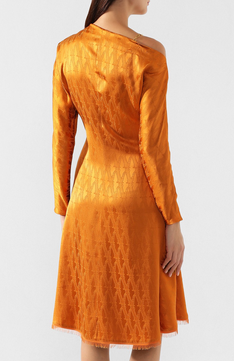 Платье из вискозы VERSACE бронзового цвета по цене 208000 руб., арт. A84604/A231929, фото 4 Платье из вискозы VERSACE, арт. A84604/A231929, фото 4