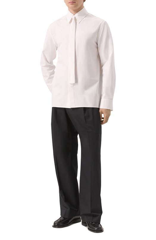 Хлопковая сорочка Jil Sander J21DL0202-J45002 Белый  J21DL0202-J45002 Фото 2
