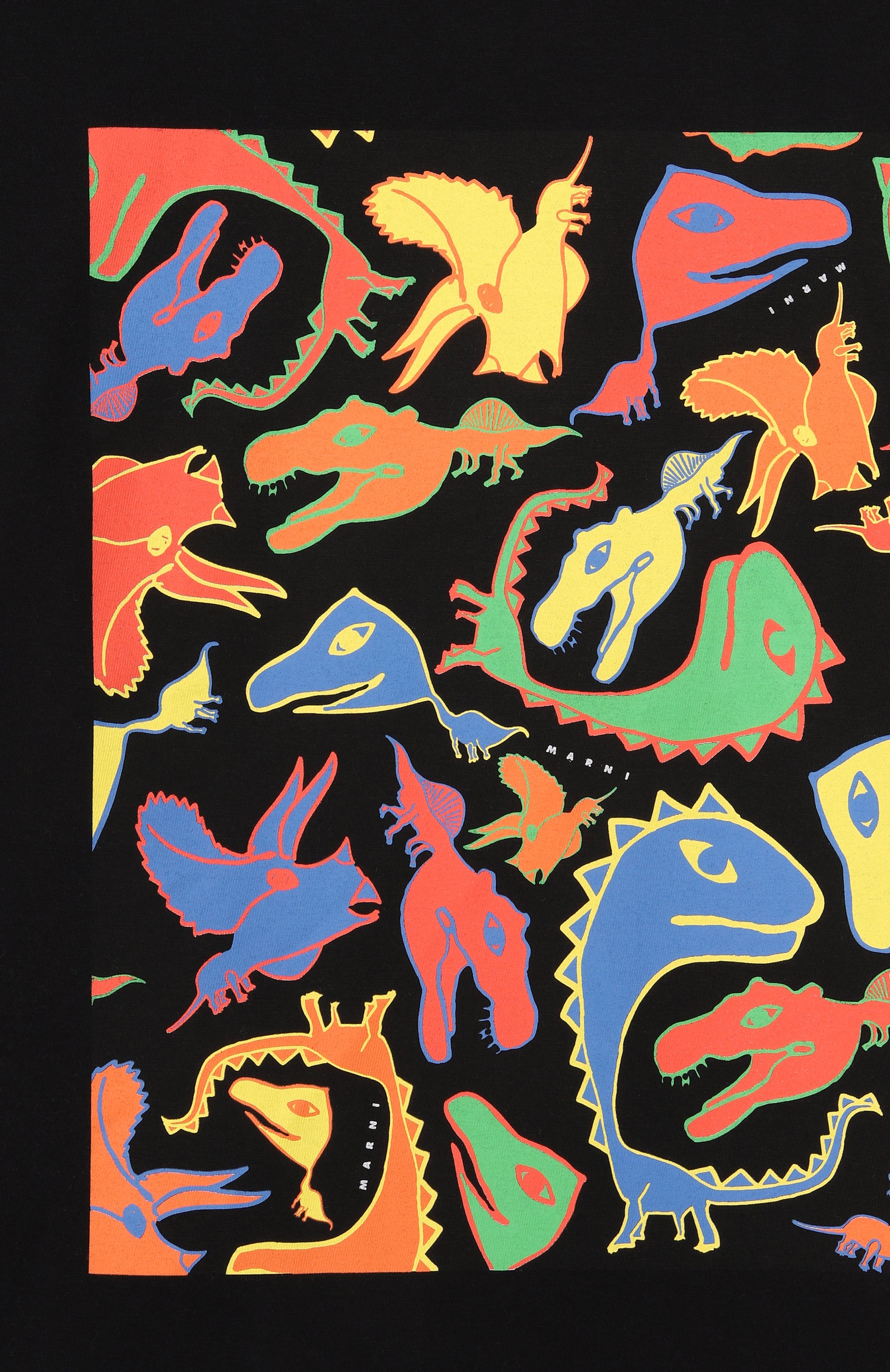 Хлопковая футболка MARNI черного цвета по цене 14650 руб., арт. M01804/M00RF, фото 3 Хлопковая футболка MARNI, арт. M01804/M00RF, фото 3