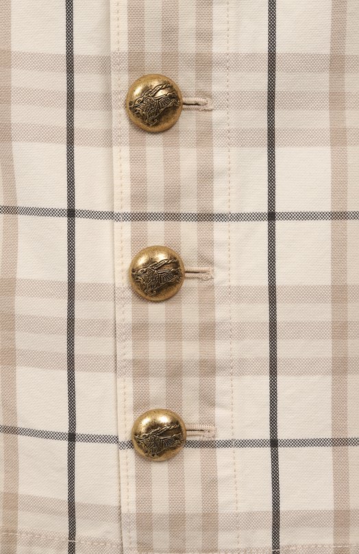 Хлопковая юбка Burberry 8108168 Кремовый  8108168 Фото 6