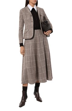 Женский шерстяной жакет KITON бежевого цвета, арт. D58511K0508E01 | Фото 2 (Драгоценные камни: Проставлено; Длина (для топов): Стандартные; Материал внешний: Шерсть; Рукава: Длинные; Материал сплава: Проставлено; 1-2-бортные: Однобортные; Женское Кросс-КТ: Жакет-одежда; Стили: Кэжуэл; Кросс-�КТ: костюм)