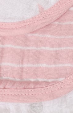 Детский комплект из трех нагрудников ADEN+ANAIS розового цвета, арт. S3700 | Фото 2 (Материал: Текстиль, Хлопок; Материал сплава: Проставлено; Нос: Не проставлено)