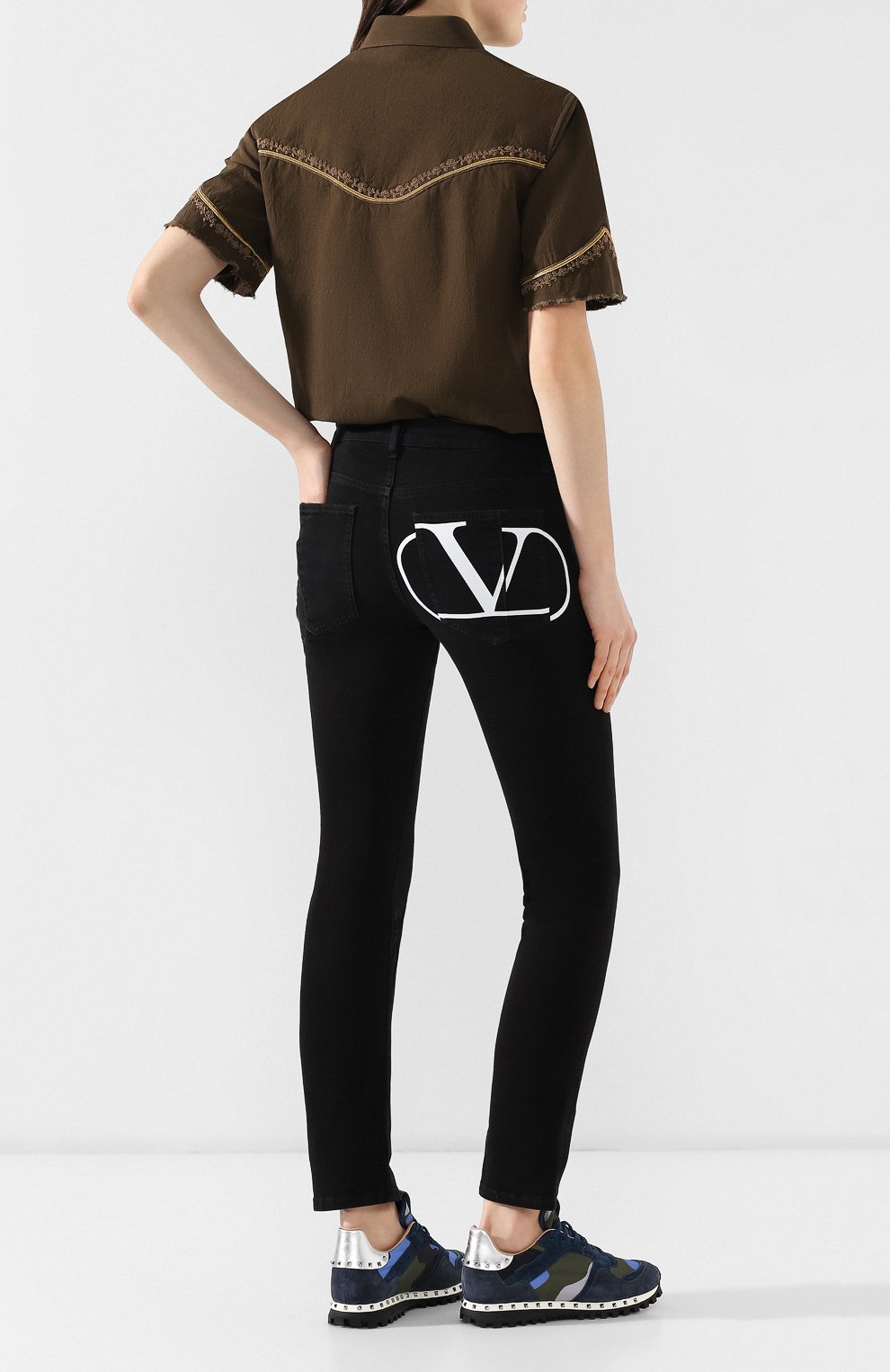 Джинсы прямого кроя VALENTINO, арт. RB0DD08I4N0, фото 2