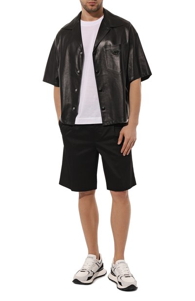 Хлопковые шорты PRADA, арт. UP0086-1UPX-F0002-201, фото 2