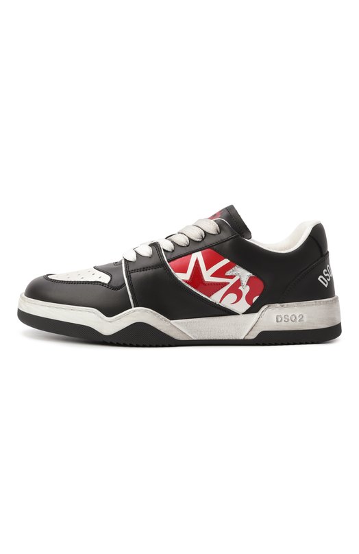 Кожаные кеды Spiker Dsquared2 SNM0428 Чёрный  SNM0428 Фото 4