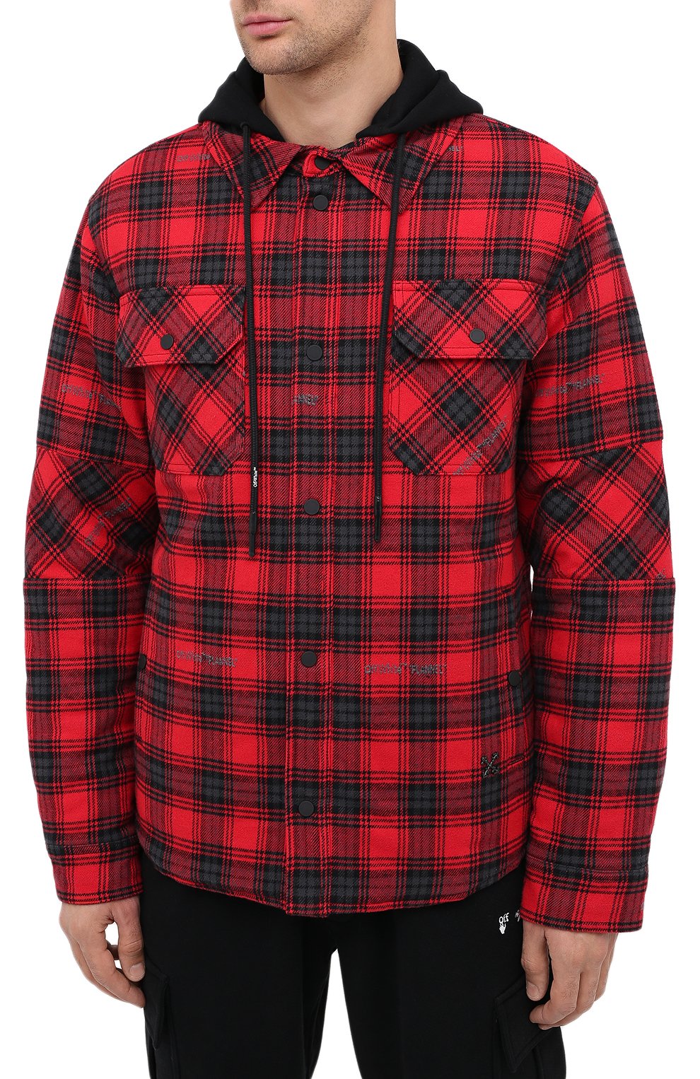 Куртка OFF-WHITE красного цвета по цене 123000 руб., арт. 0MEA236E20FAB0012500, фото 3 Куртка OFF-WHITE, арт. 0MEA236E20FAB0012500, фото 3