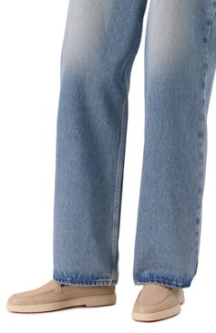 Женские кожаные лоферы SANTONI бежевого цвета, арт. WUYG71436TISSWKA | Фото 3 (Подошва: Платформа; Драгоценные камни: Проставлено; Каблук высота: Низкий; Материал сплава: Проставлено; Материал внешний: Натуральная кожа; Материал внутренний: Натуральная кожа)
