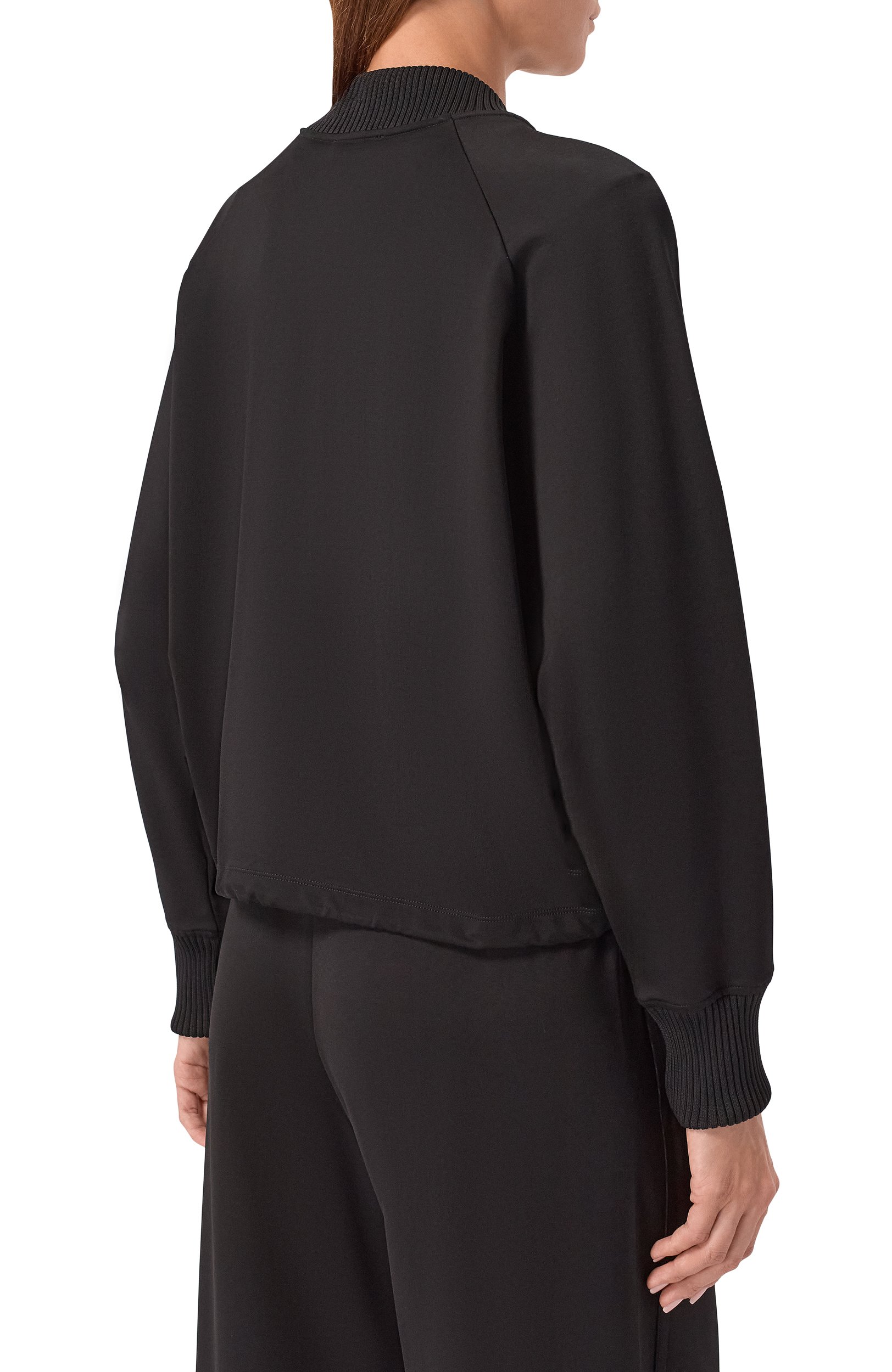 Толстовка из вискозы EMPORIO ARMANI черного цвета по цене 63950 руб., арт. EW004150/AF24325, фото 4 Толстовка из вискозы EMPORIO ARMANI, арт. EW004150/AF24325, фото 4