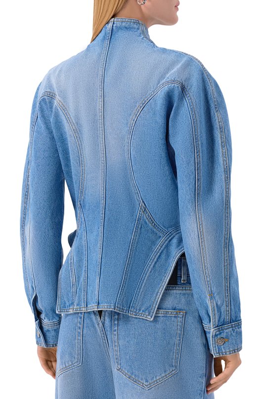 Джинсовая куртка Mugler 25F6VE0469211 Голубой  25F6VE0469211 Фото 4