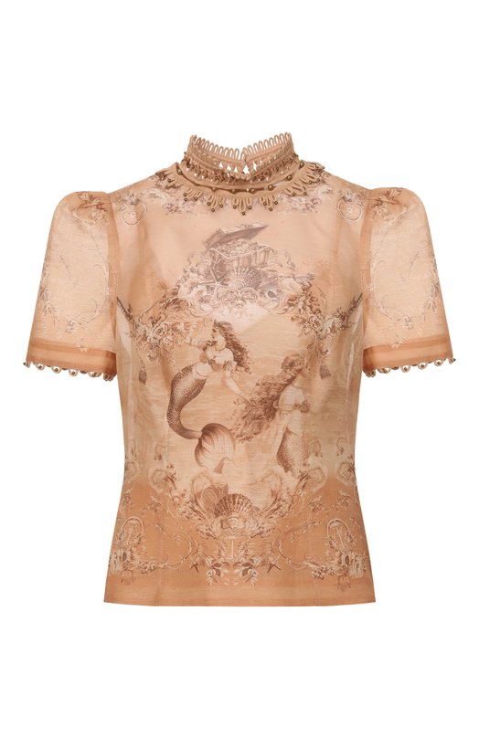 Льняной топ Zimmermann 6942TC261 Бежевый 6942TC261