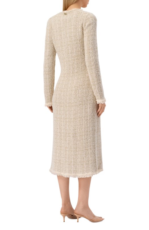 Кардиган из хлопка и вискозы Twinset 251TP3560 Бежевый  251TP3560 Фото 4