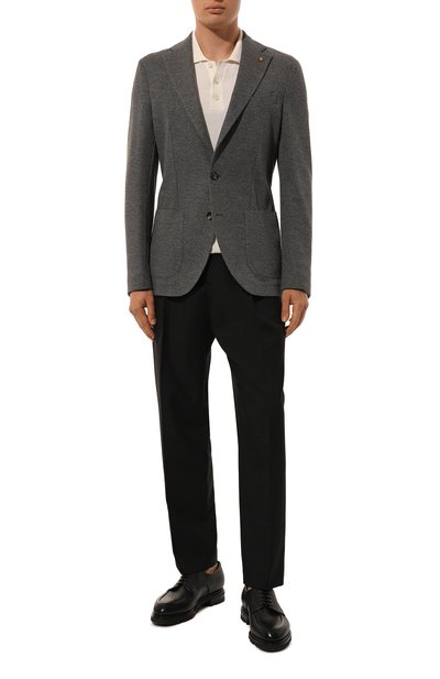 Пиджак из шерсти и хлопка SARTORIA LATORRE темно-серого цвета по цене 61550 руб., арт. JD74/JG041, фото 3 Пиджак из шерсти и хлопка SARTORIA LATORRE, арт. JD74/JG041, фото 3