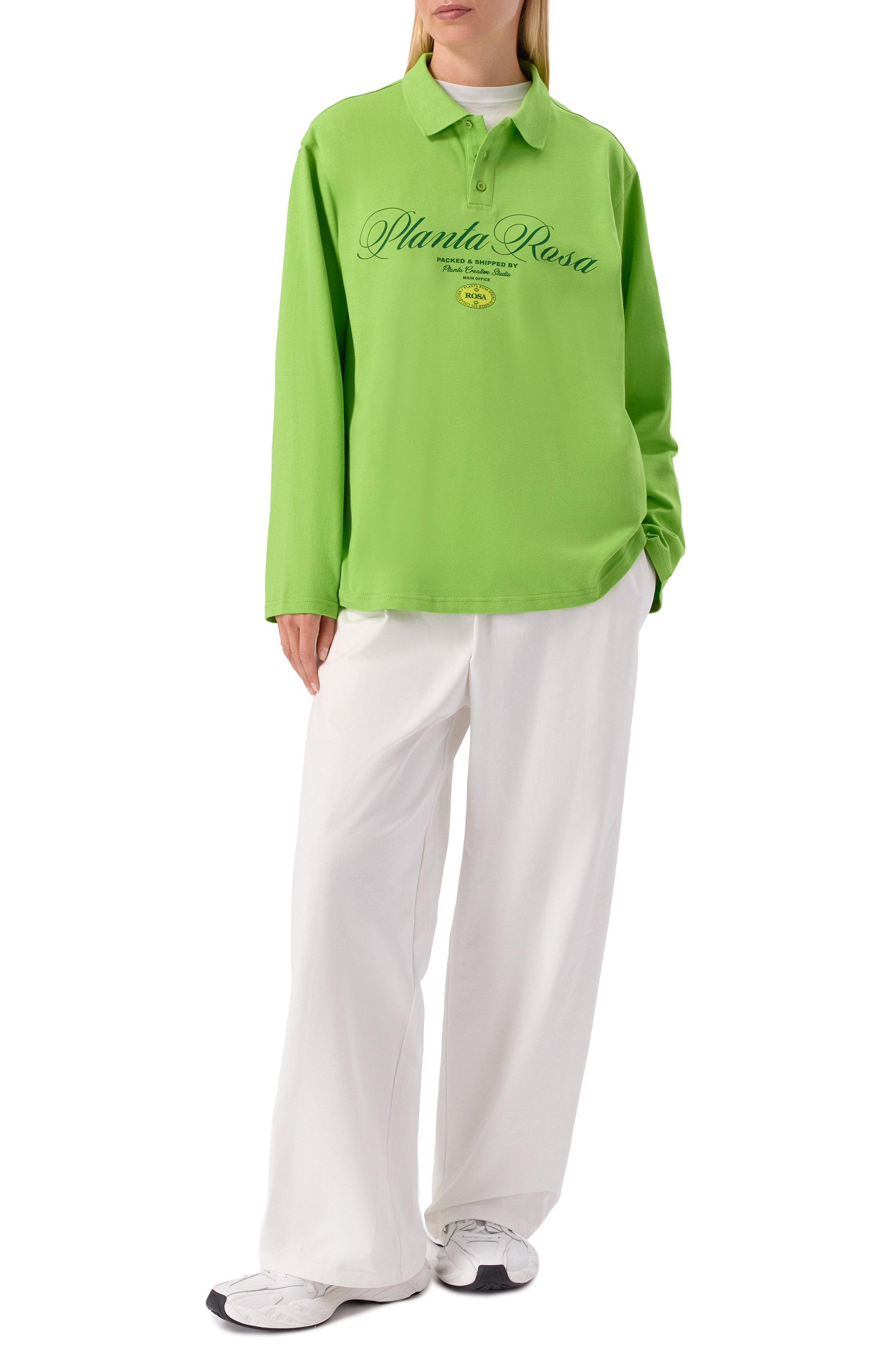 Хлопковое поло PLANTA ROSA, арт. PR/POLOLONG/CREATIVE-STUDIO/220, фото 5