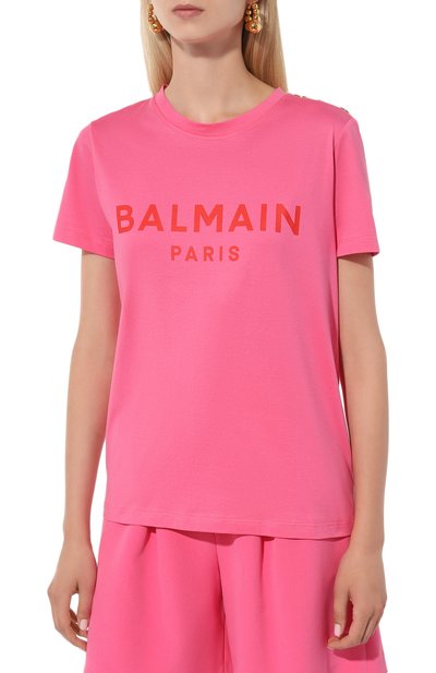Хлопковая футболка BALMAIN, арт. BF1EF005/BB02, фото 3