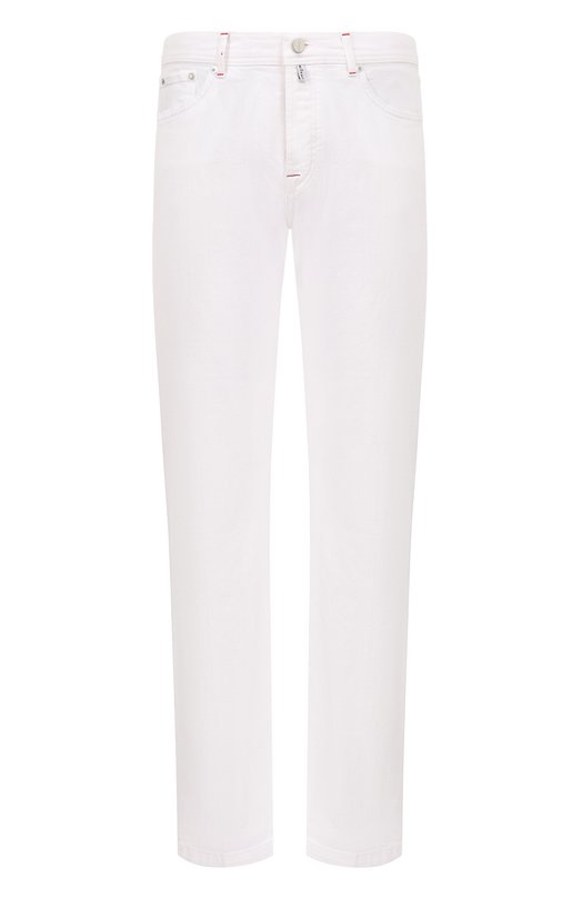 Хлопковые брюки Kiton UPNJS1K0602H02 Белый UPNJS1K0602H02