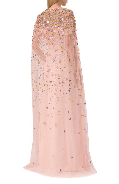 Накидка ELIE SAAB светло-розового цвета по цене 457000 руб., арт. J0154NP25/BE038, фото 4 Накидка ELIE SAAB, арт. J0154NP25/BE038, фото 4