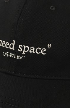 Женская хлопковая бейсболка OFF-WHITE черного цвета, арт. 0WLB044F23FAB015 | Фото 4 (Материал: Хлопок, Текстиль; Материал сплава: Проставлено; Нос: Не проставлено)